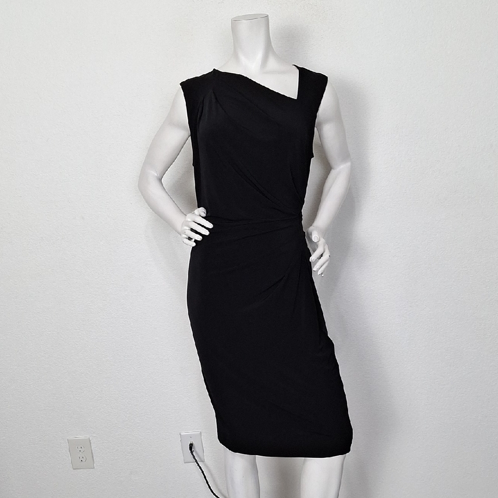 Victoria's Secret Black Romantic Asymmetric Strap Knee Length Dress Size M